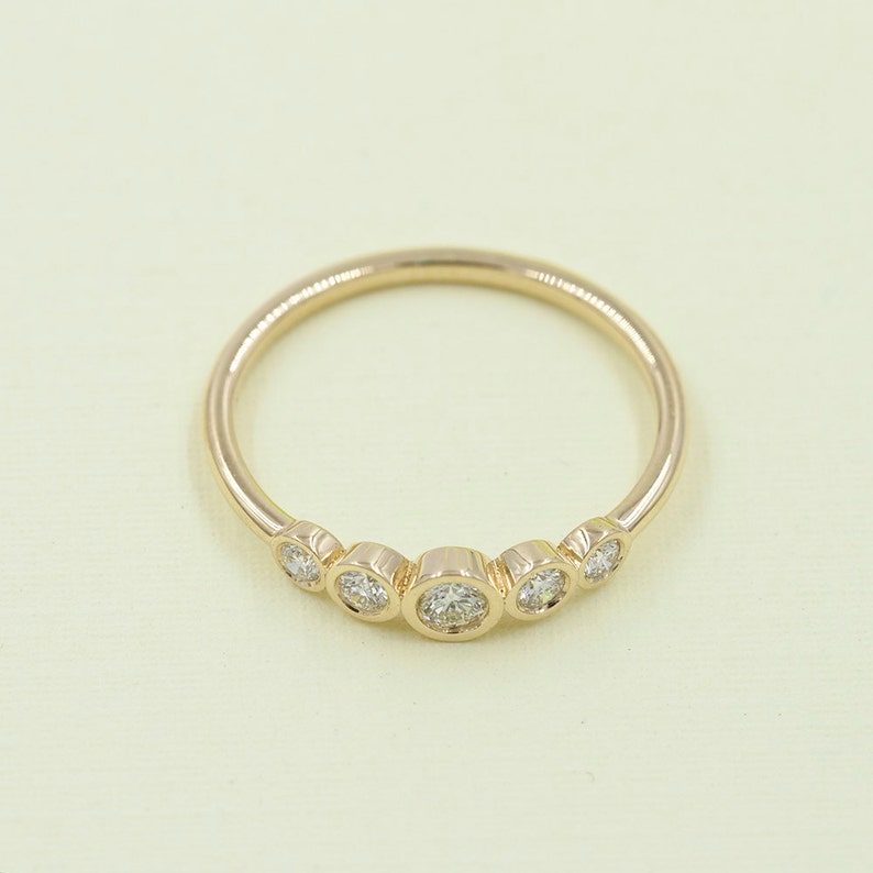 14K 0.27CT DIAMOND BEZEL BAND (BIG VERSION)