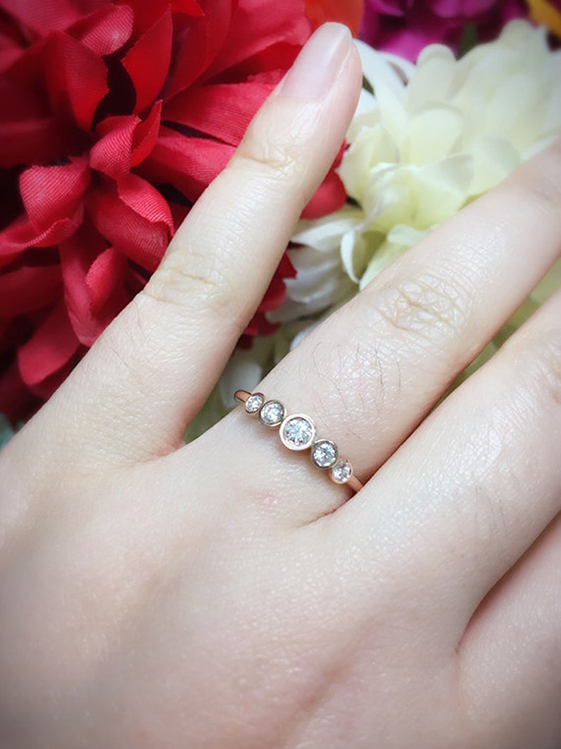 14K 0.27CT DIAMOND BEZEL BAND (BIG VERSION)