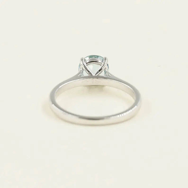 14K AQUAMARINE SOLITAIRE RING