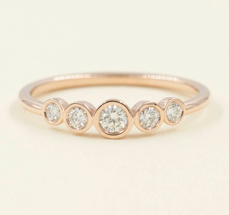 14K 0.27CT DIAMOND BEZEL BAND (BIG VERSION)