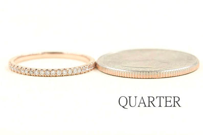 14K 0.17CT DIAMOND HALF ETERNITY 1.6MM BAND