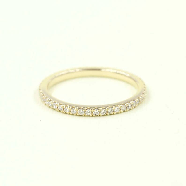14K 0.38CT DIAMOND FULL ETERNITY 1.6MM BAND
