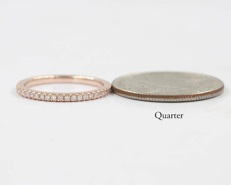 14K 0.38CT DIAMOND FULL ETERNITY 1.6MM BAND