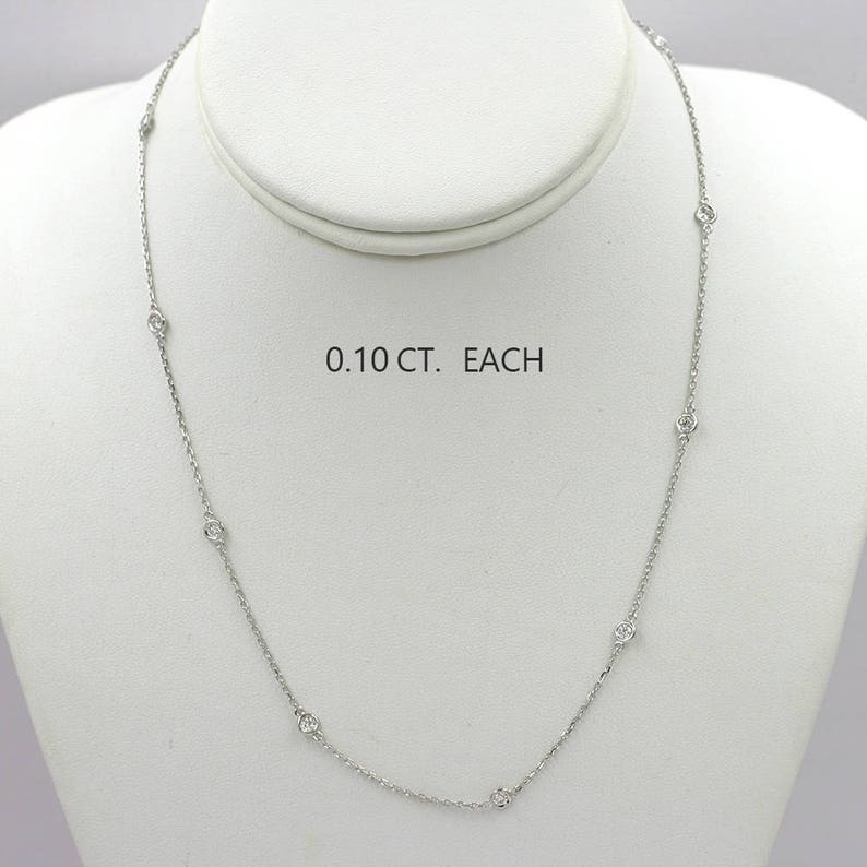 14K 10 DIAMOND BY THE YARD NECKLACE