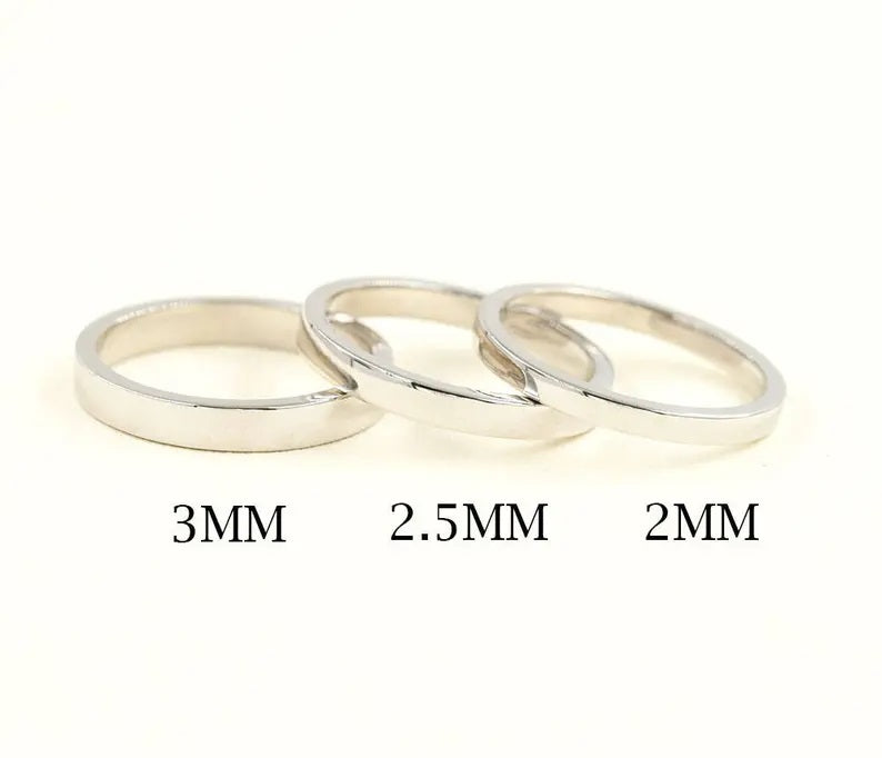 14K 3MM SQUARED EDGE BAND