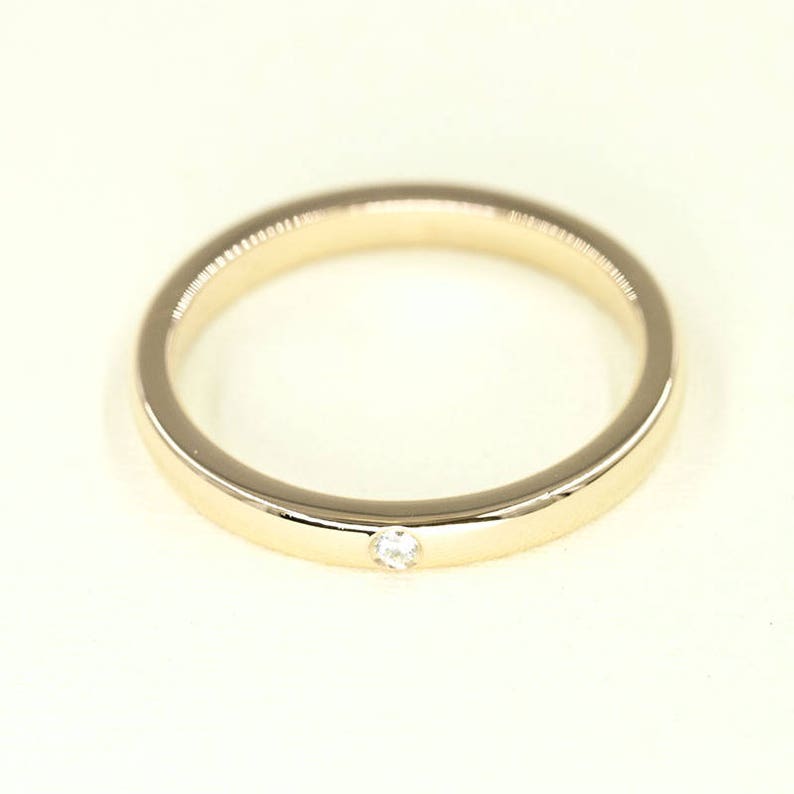 14K 1 DIAMOND 2.2MM BAND