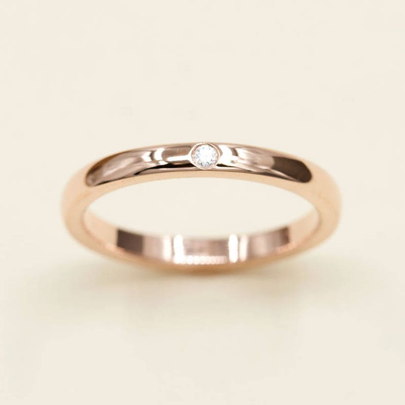 14K 1 DIAMOND 2.2MM BAND