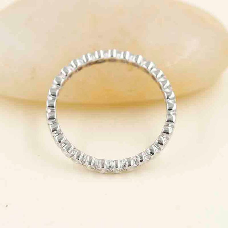 14K 0.55CT DIAMOND BEZEL FULL ETERNITY BAND