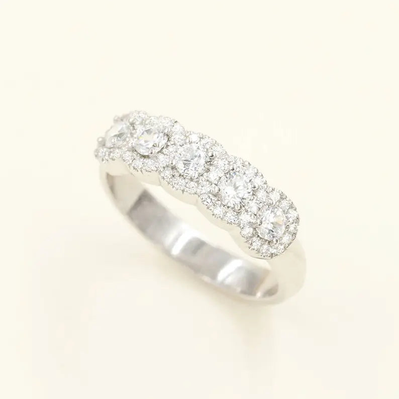 14K 0.55CT DIAMOND HALO BAND