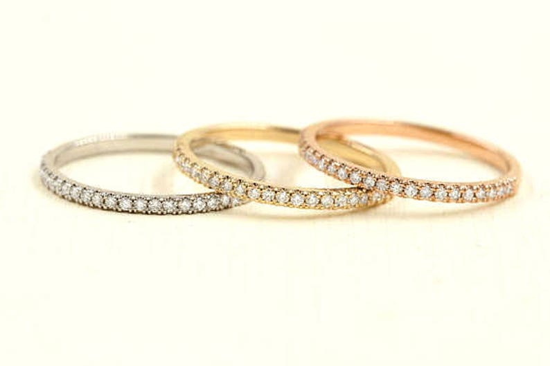 14K 0.17CT DIAMOND HALF ETERNITY 1.6MM BAND
