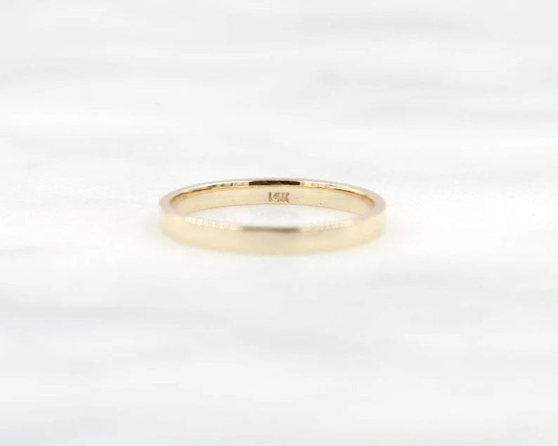 14K 1.8MM SQUARED EDGE BAND
