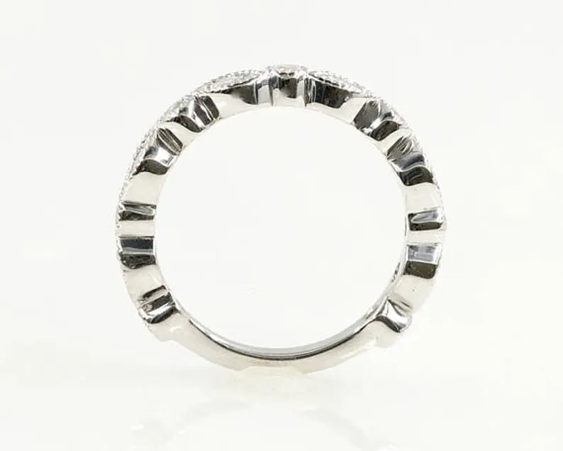 14K 0.40CT DIAMOND ART DECO BAND
