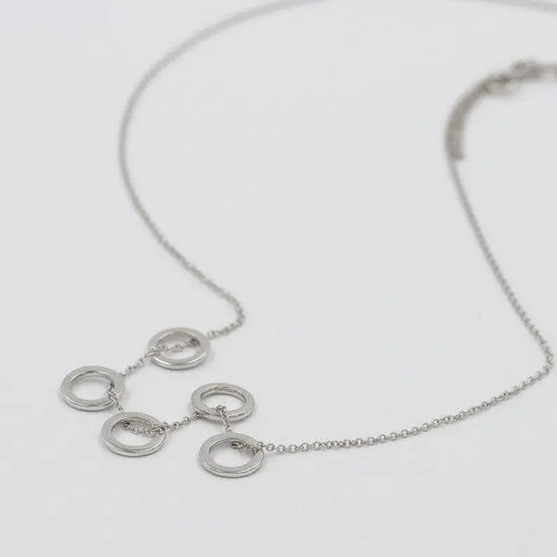 14K 5 CIRCLE NECKLACE