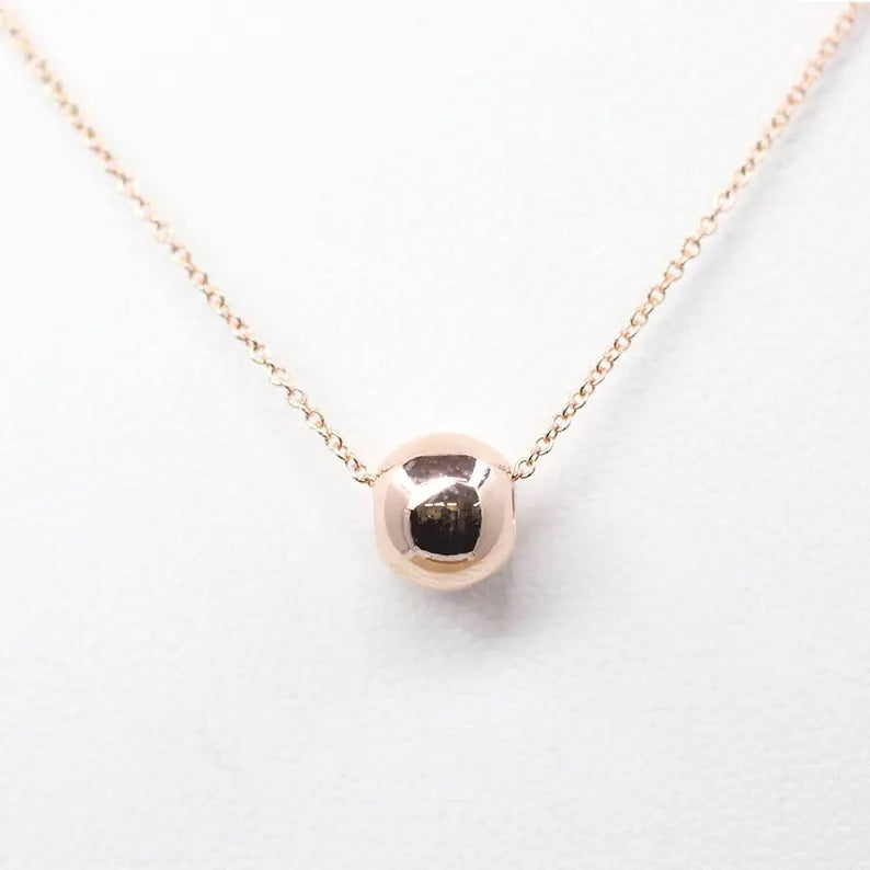 14K BALL NECKLACE