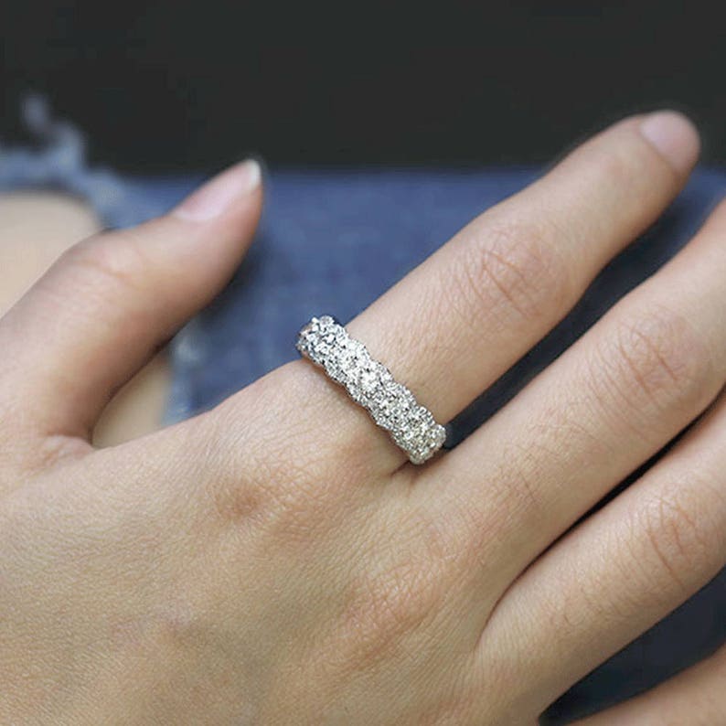 14K 1.35CT DIAMOND HALO BAND