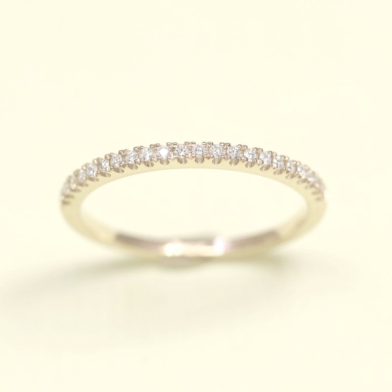 14K 0.12CT DIAMOND HALF ETERNITY 1.4MM BAND