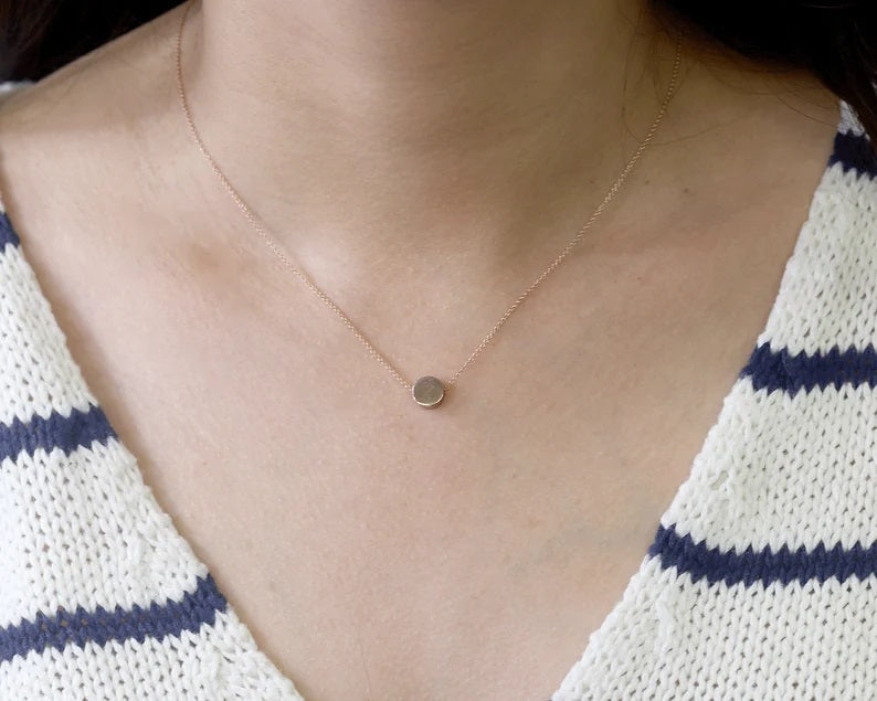 14K CIRCLE NECKLACE