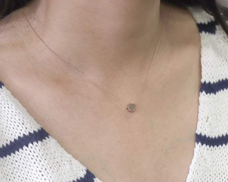 14K CIRCLE NECKLACE