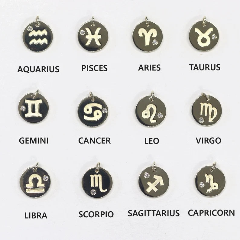 14K 1 DIAMOND CAPRICORN ZODIAC SIGN NECKLACE