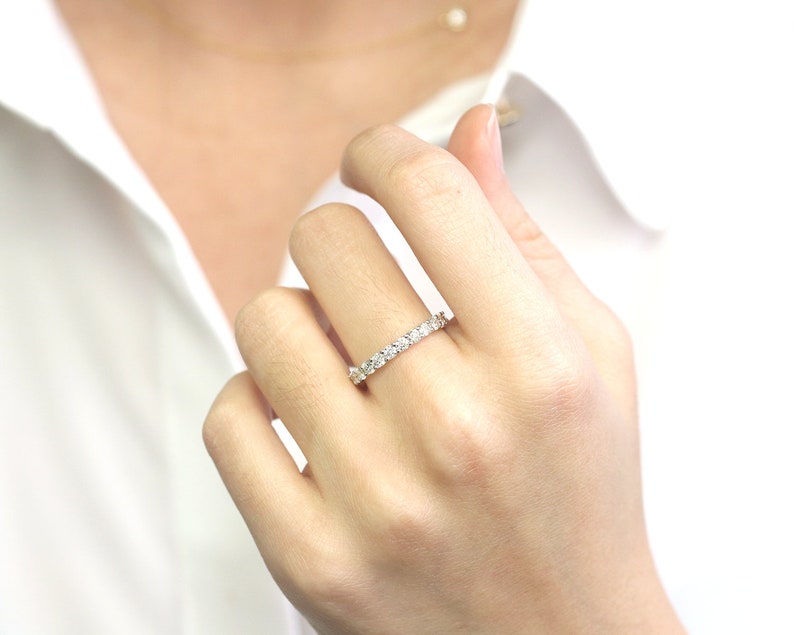 14K WHITE GOLD 1.5CT DIAMOND FULL ETERNITY BAND