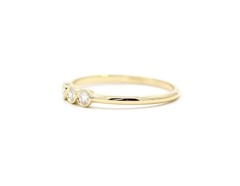 14K 0.10CT DIAMOND BEZEL BAND
