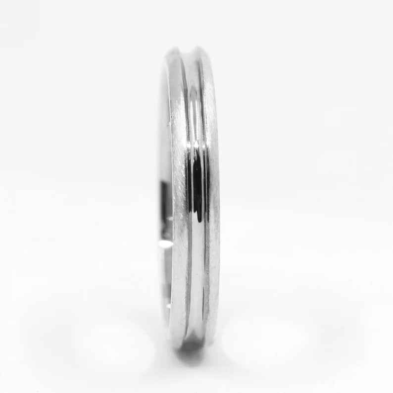 14K 3MM EDGE MATT FINISHED BAND