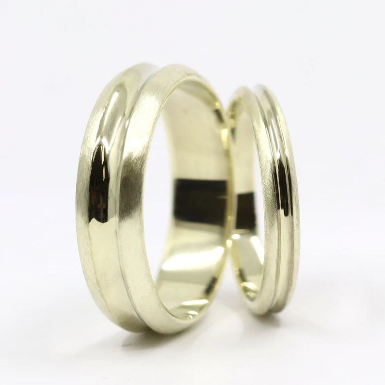14K 3MM EDGE MATT FINISHED BAND