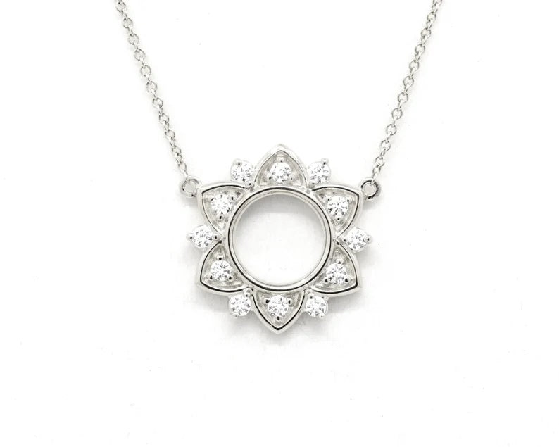 14K 0.31CT DIAMOND STAR NECKLACE