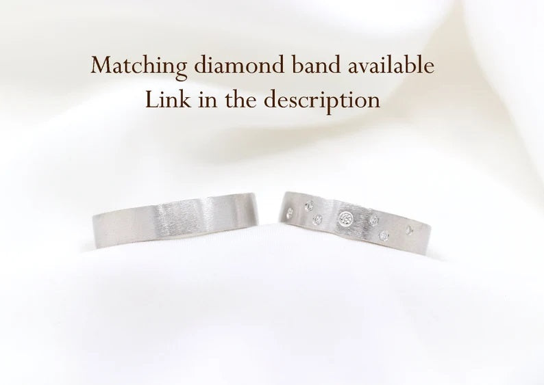 14K 5MM MATT FINISHED BAND
