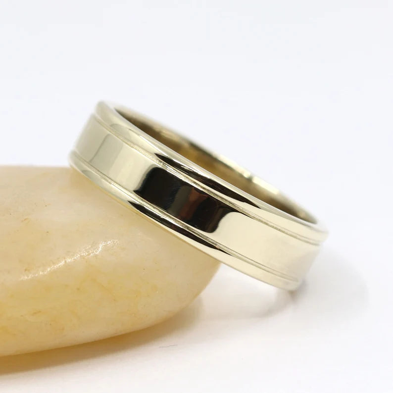 14K DOUBLE LINE BAND