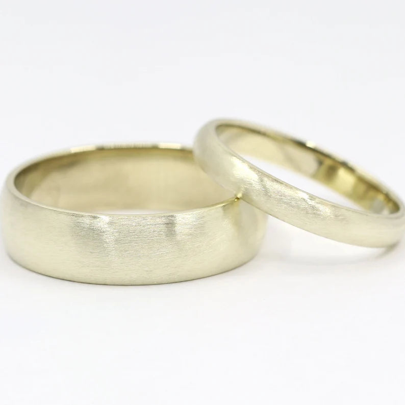 14K 3MM ROUND MATT FINISHED BAND
