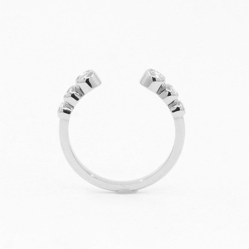 14K 0.20CT DIAMOND BEZEL OPEN BAND