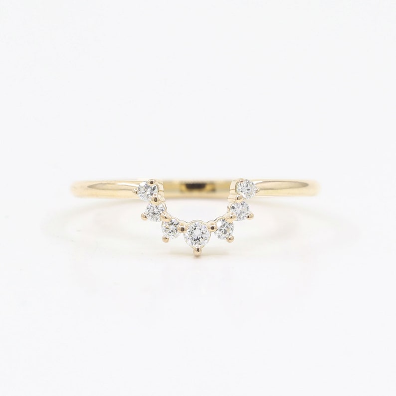 14K PEAR OPAL RING DIAMOND CROWN U BAND 2 RING SET