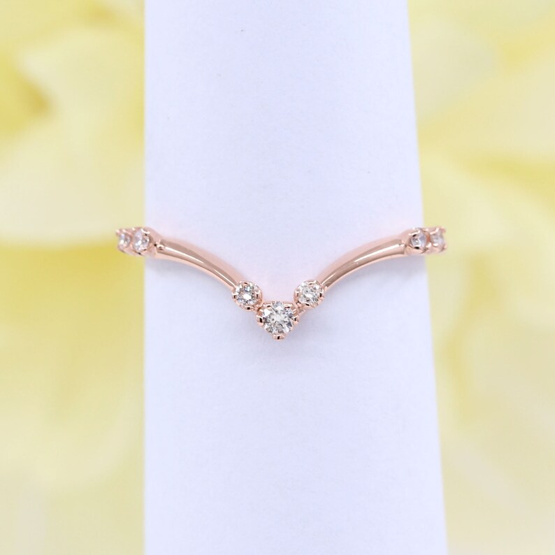 14K PEAR AQUAMARINE RING DIAMOND CHEVRON BAND 3 RING SET