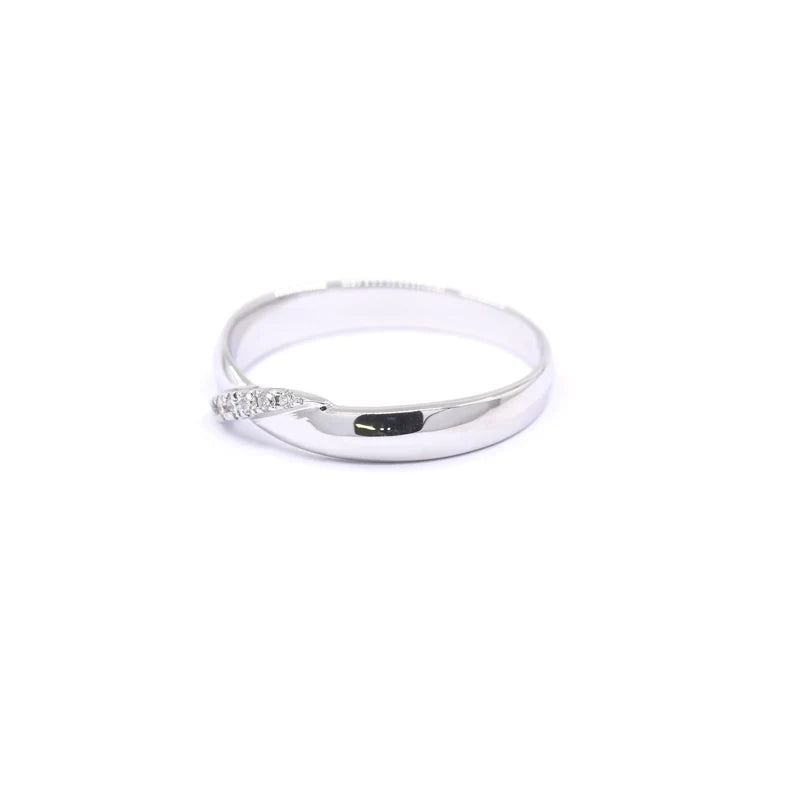 14K 0.05CT DIAMOND TWIST BAND