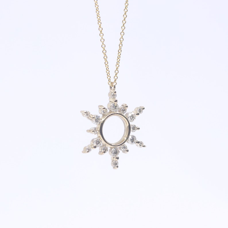 14K 0.53CT DIAMOND SNOWFLAKE SLIDING NECKLACE