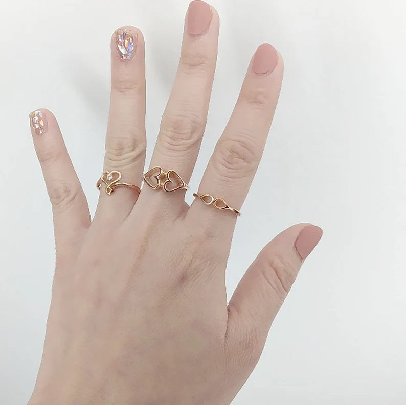 14K DOUBLE WATER DROP BAND