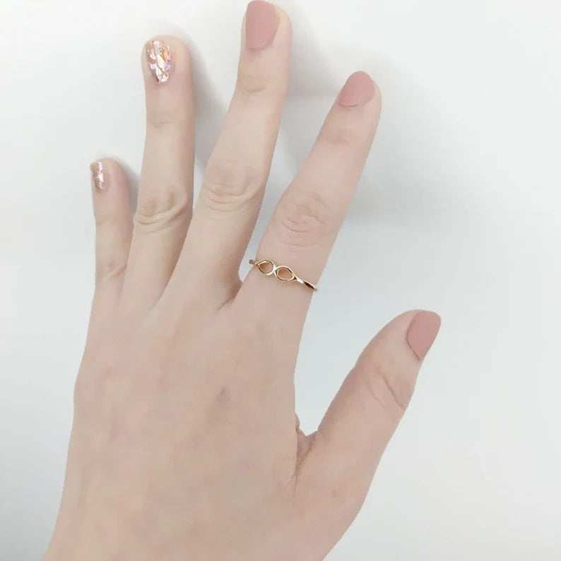 14K DOUBLE WATER DROP BAND
