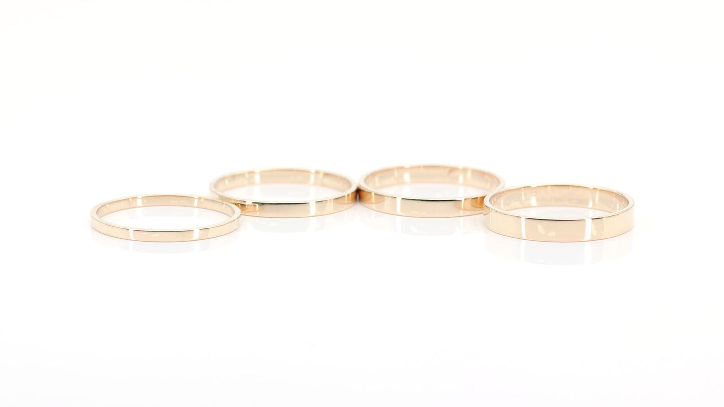 14k 2.5MM Flat Band