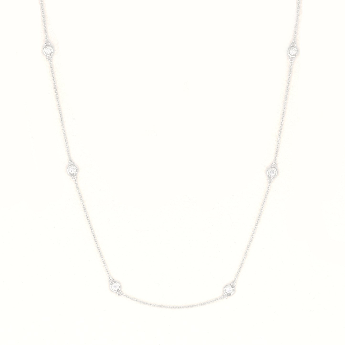 14K 6 DIAMOND BY THE YARD GOLD NECKLACE