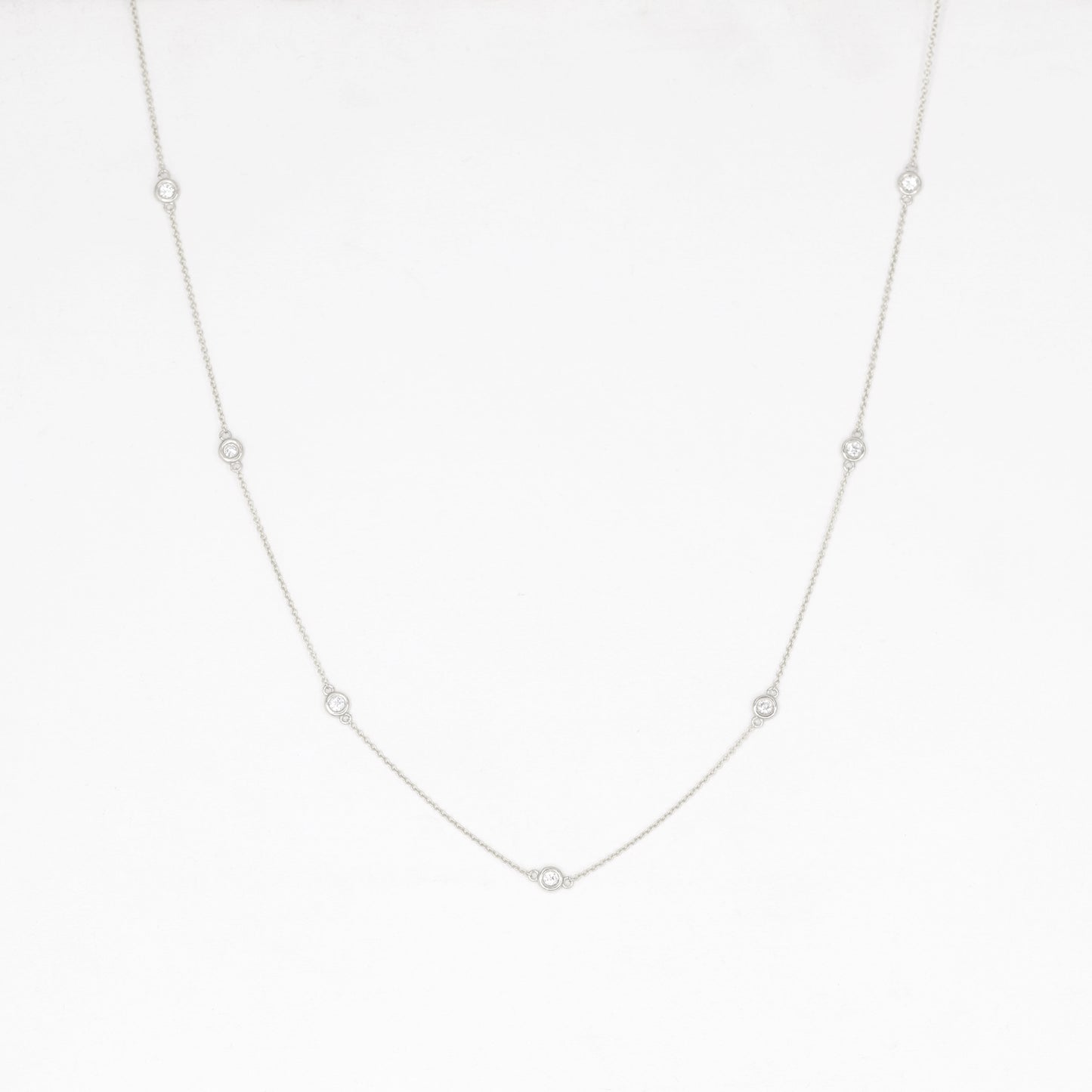 14K 7 DIAMOND BY THE YARD GOLD NECKLACE