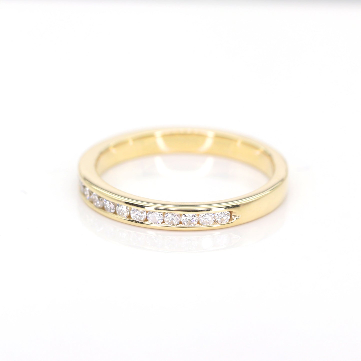 14K 0.28CT DIAMOND CHANNEL BAND