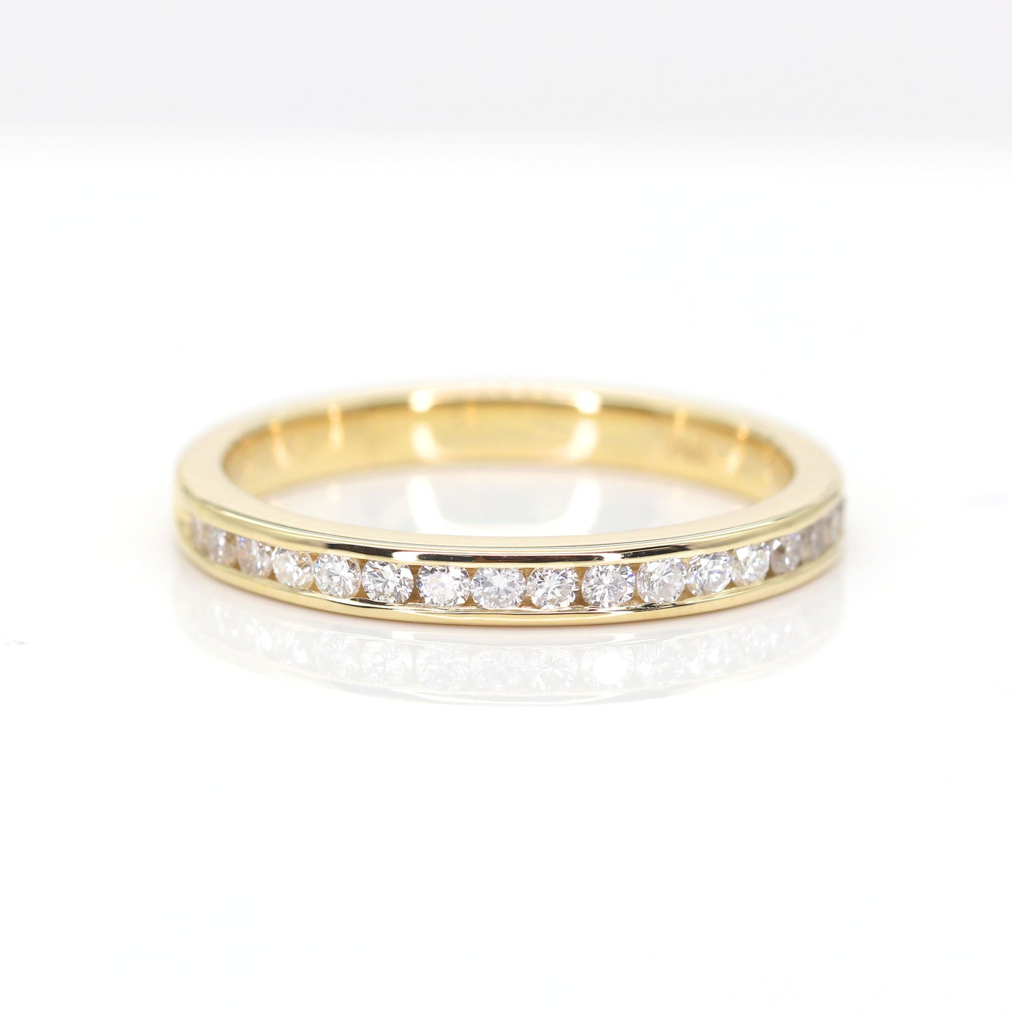 14K 0.28CT DIAMOND CHANNEL BAND