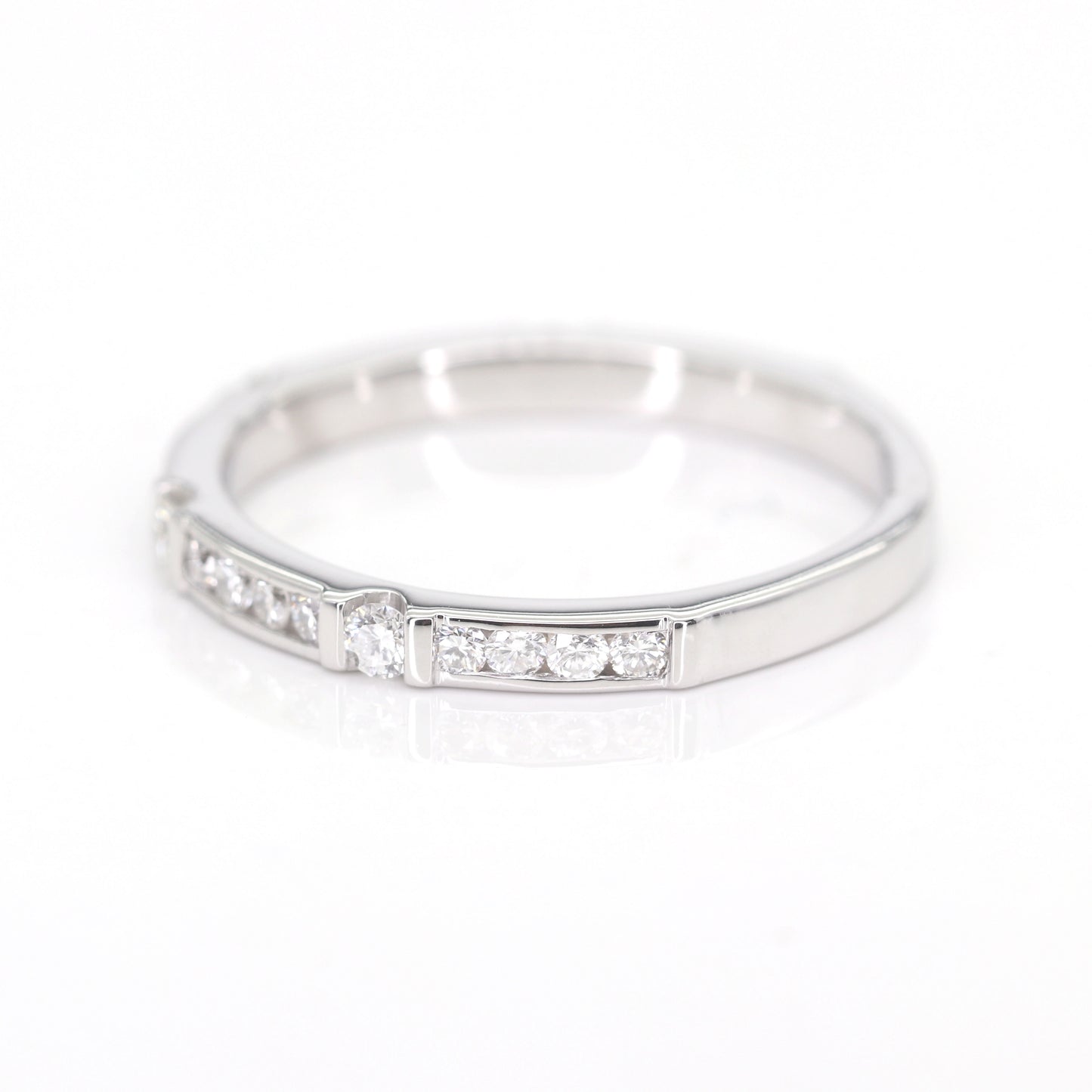 14K 0.43CT DIAMOND RECTANGLE ART DECO BAND