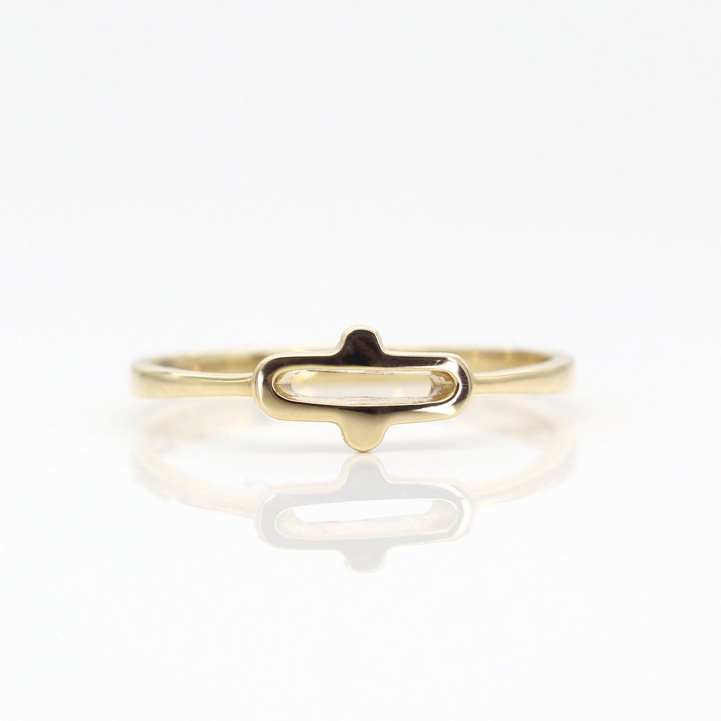 14K OVAL SHAPE UNIQUE BAND