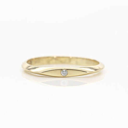 14K DIAMOND FLAT TOP BAND