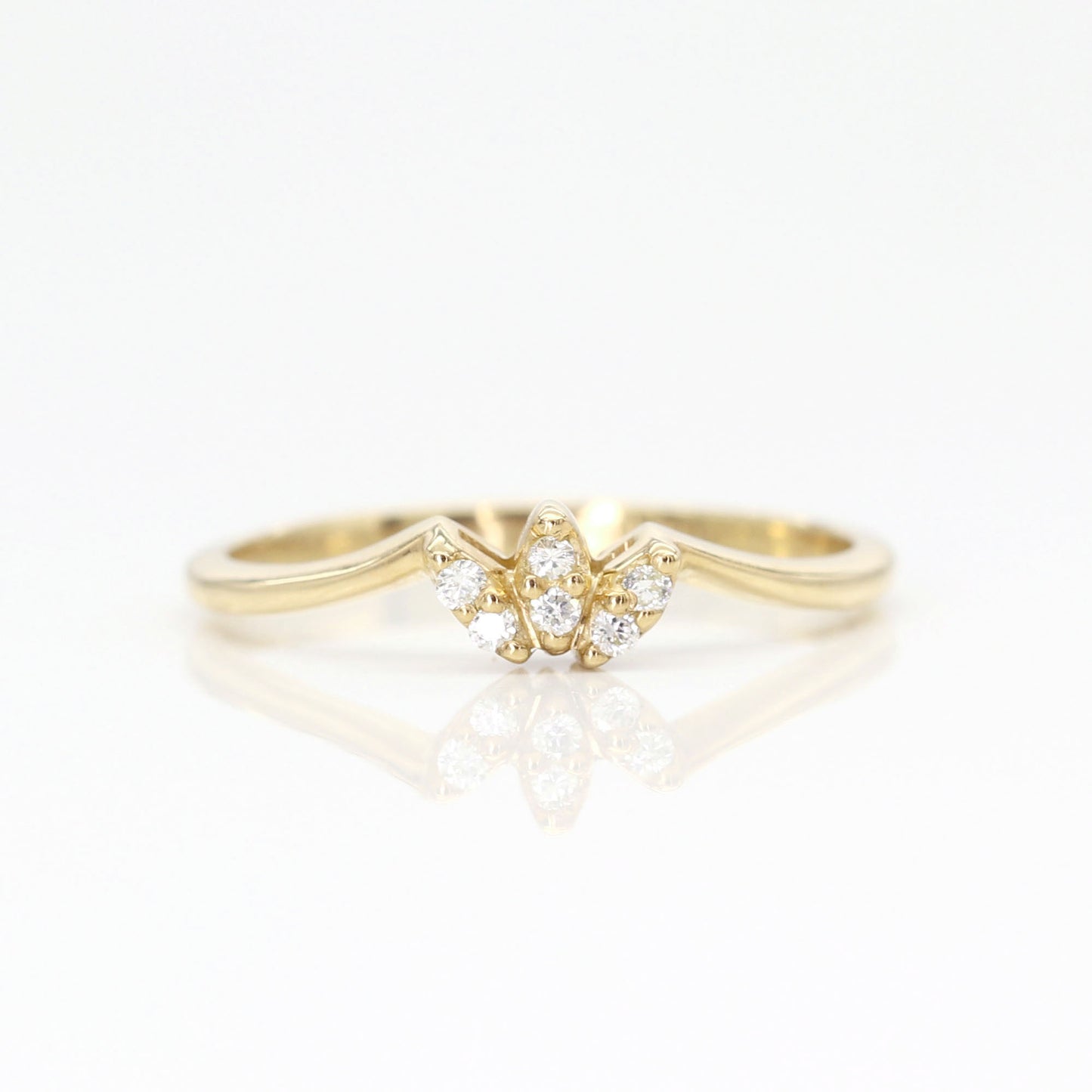 14K DIAMOND FLAME BAND