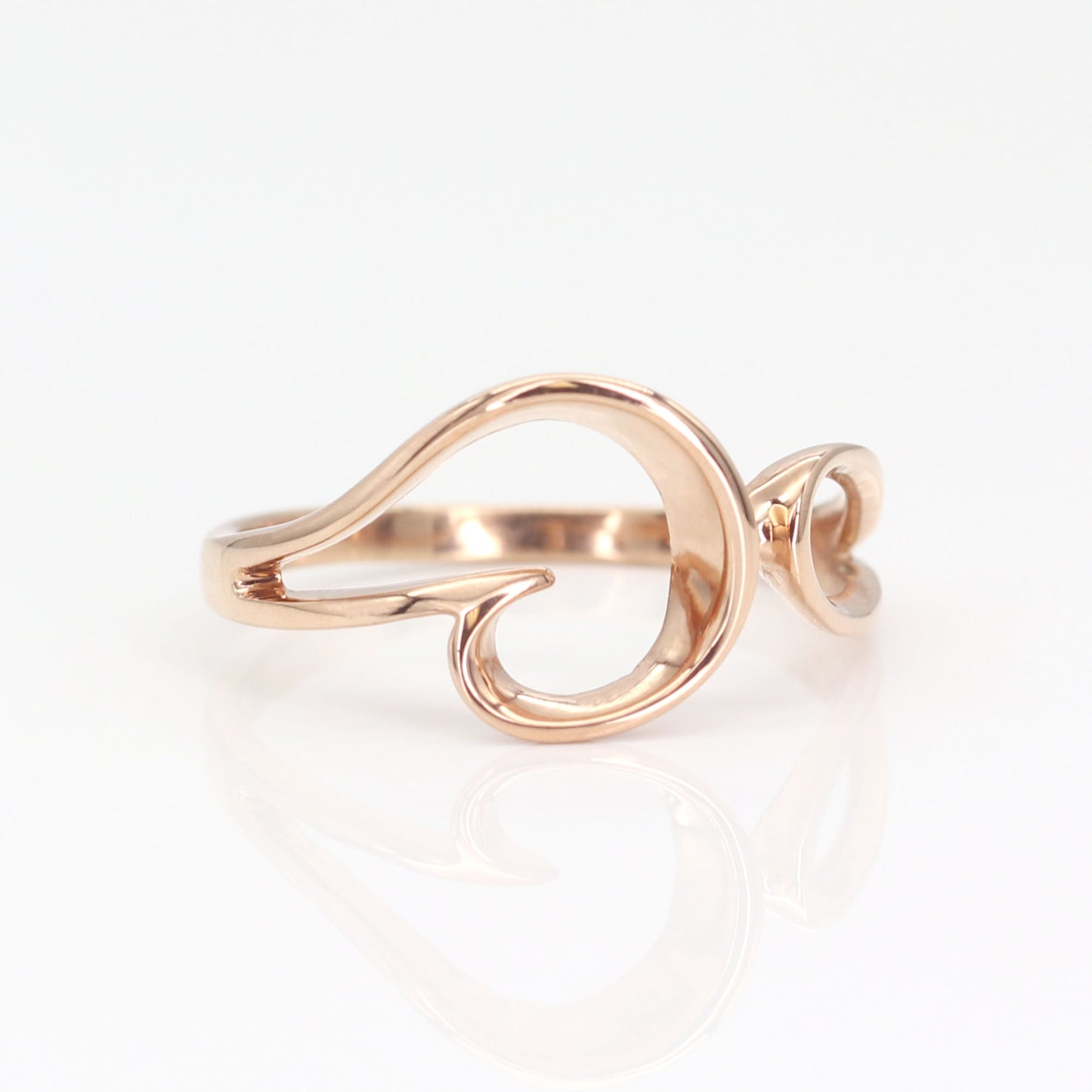 14K DOUBLE CLOUD FREEFORM BAND