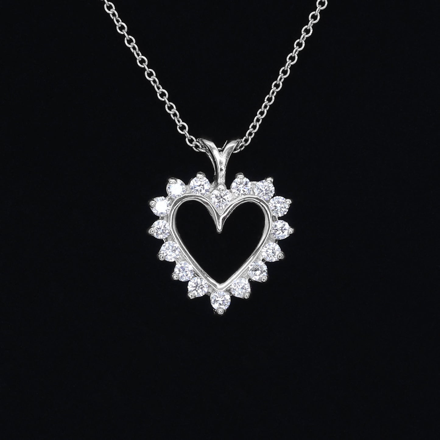 14K 0.40CT DIAMOND HEART NECKLACE