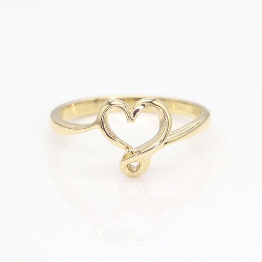 14K HEART SILHOUETTE BAND